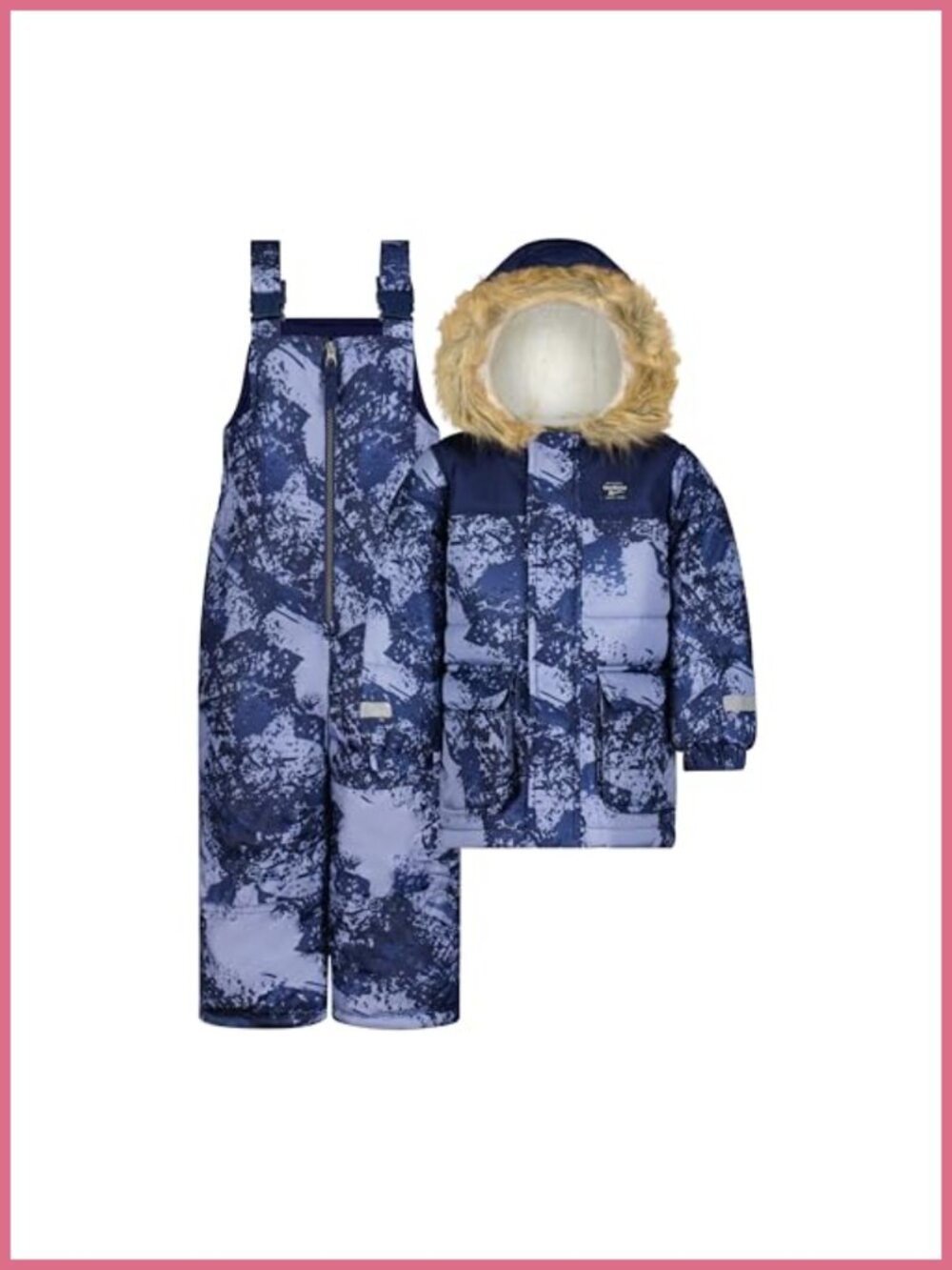 Boys Ski Jacket & Snowbib Snowsuit Set 2-Piece Waterproof Wind-Resistant